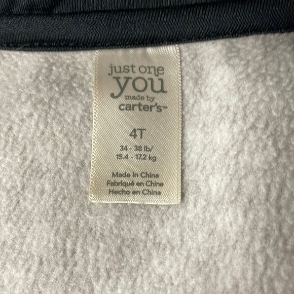 Carter's Just One You zip up jacket ,4T  Good condition!, pink trim - Picture 2 of 8